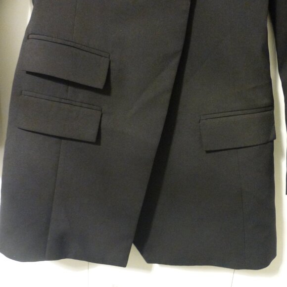 REVAMPED long black blazer with removable chain - Picture 3 of 7
